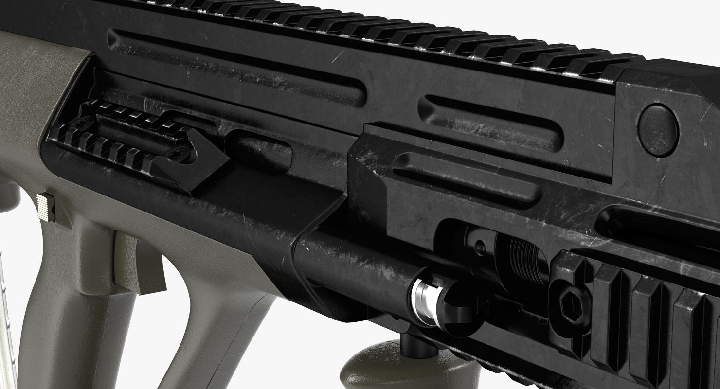 3D Austrian Bullpup Rifle Steyr AUG A3 Green