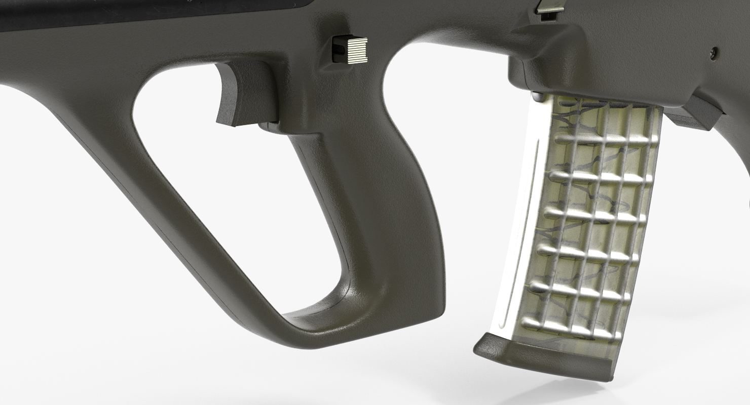 3D Austrian Bullpup Rifle Steyr AUG A3 Green