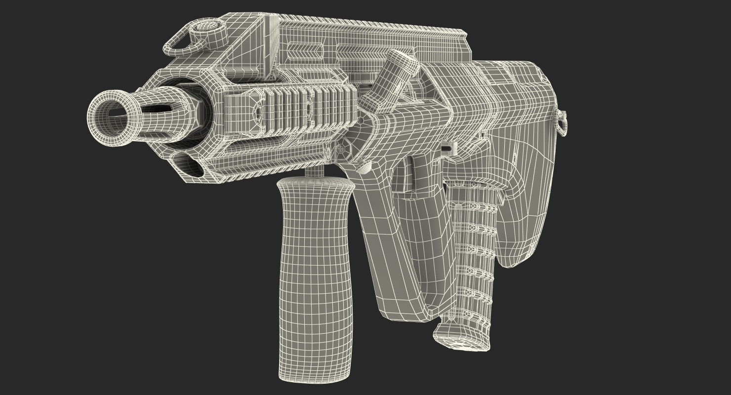 3D Austrian Bullpup Rifle Steyr AUG A3 Green