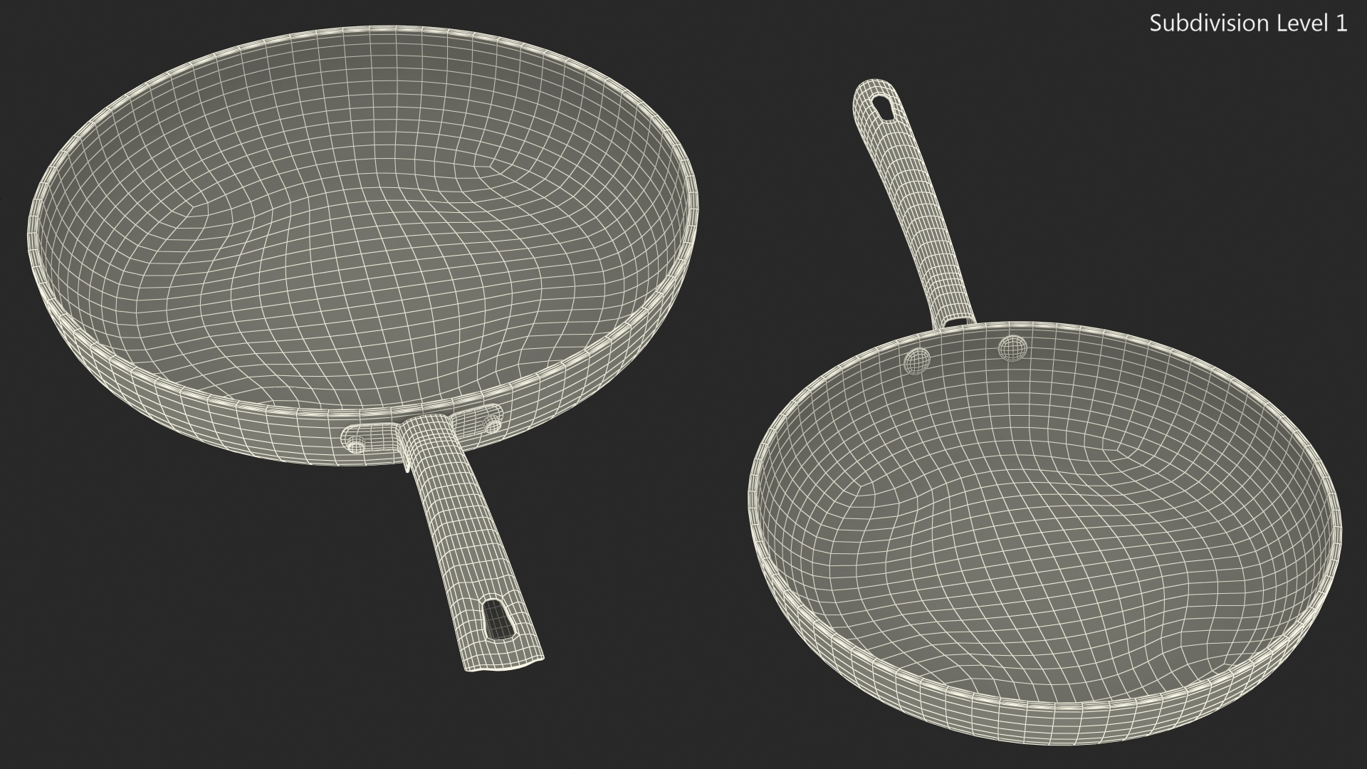 Frying Pan Set Generic 3D