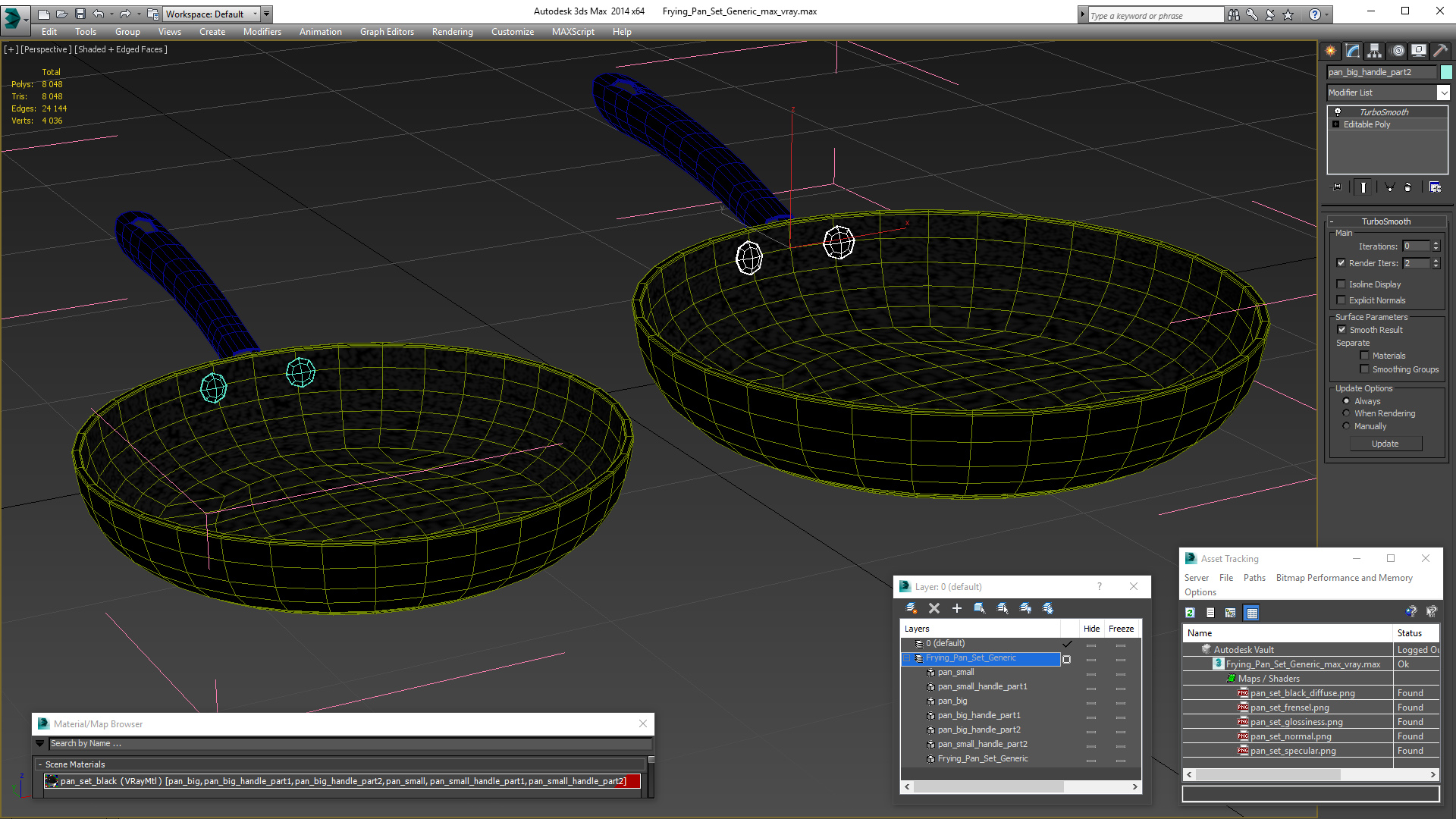 Frying Pan Set Generic 3D