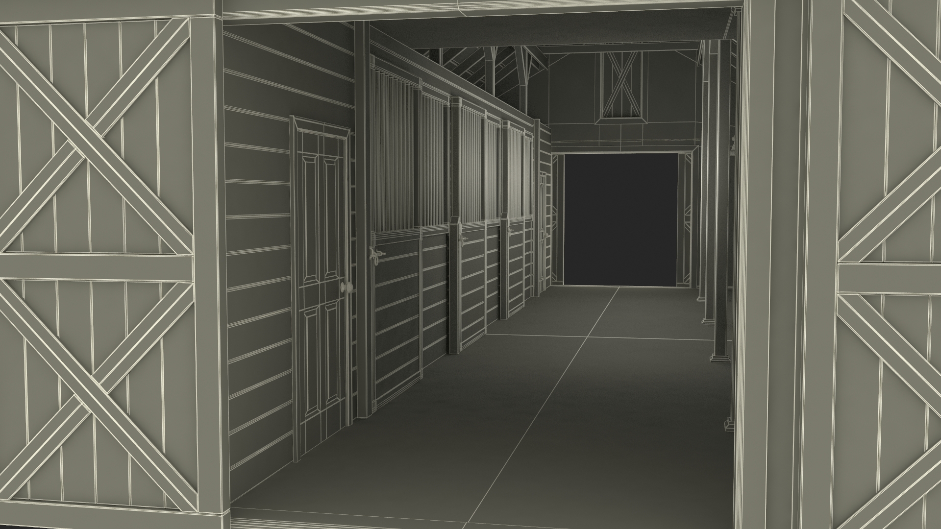 Barn Silo Red Old 3D