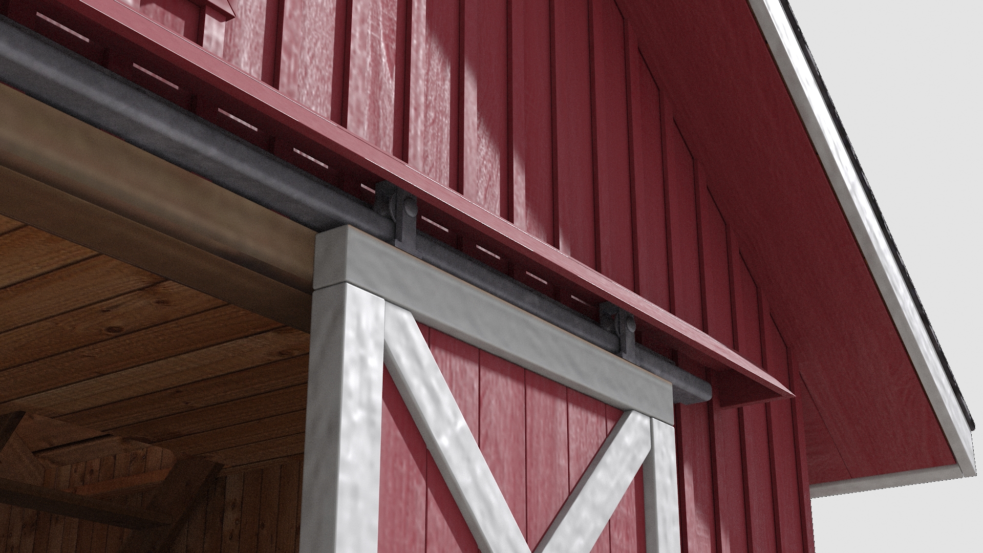 Barn Silo Red Old 3D
