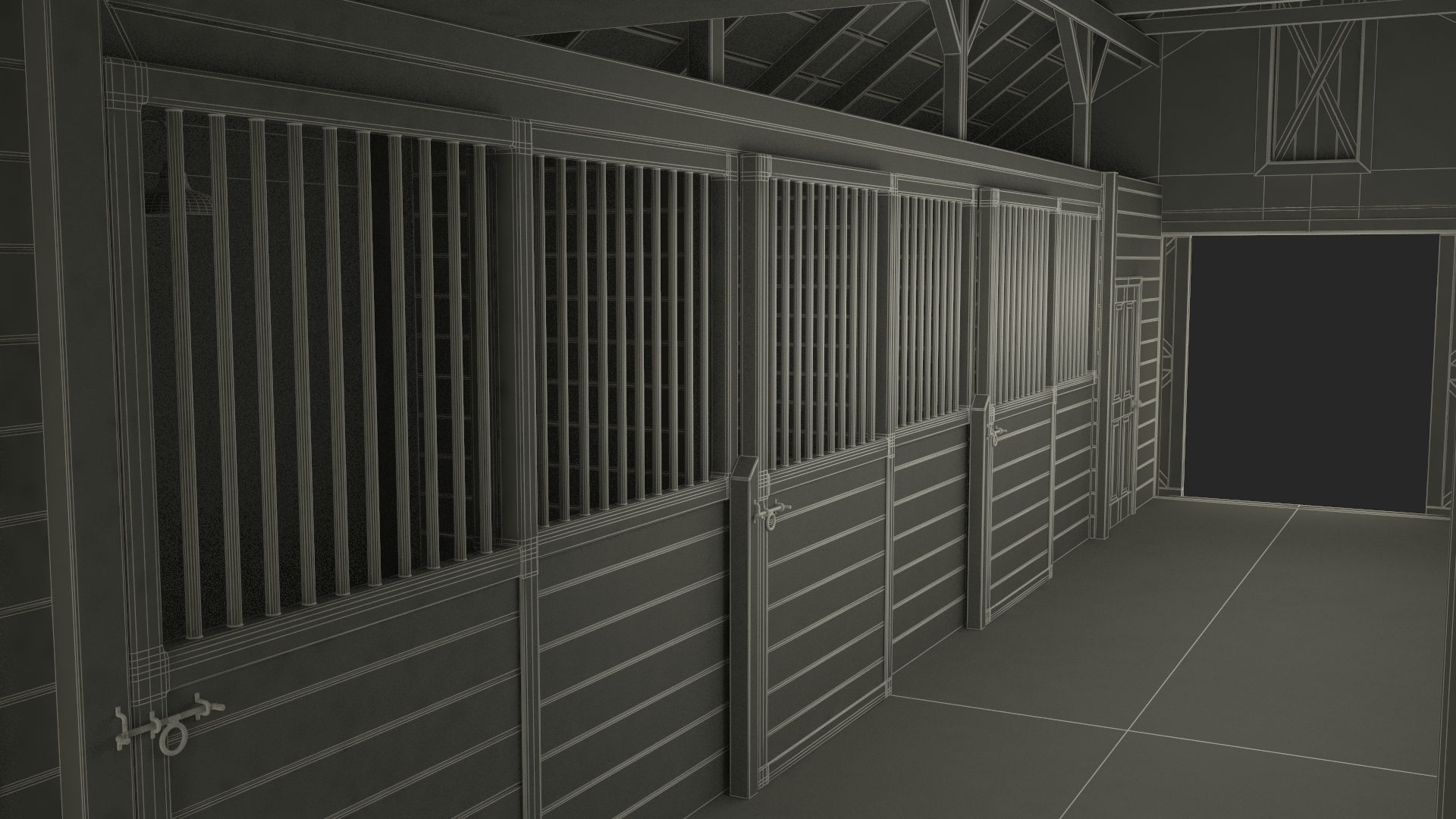 Barn Silo Red Old 3D