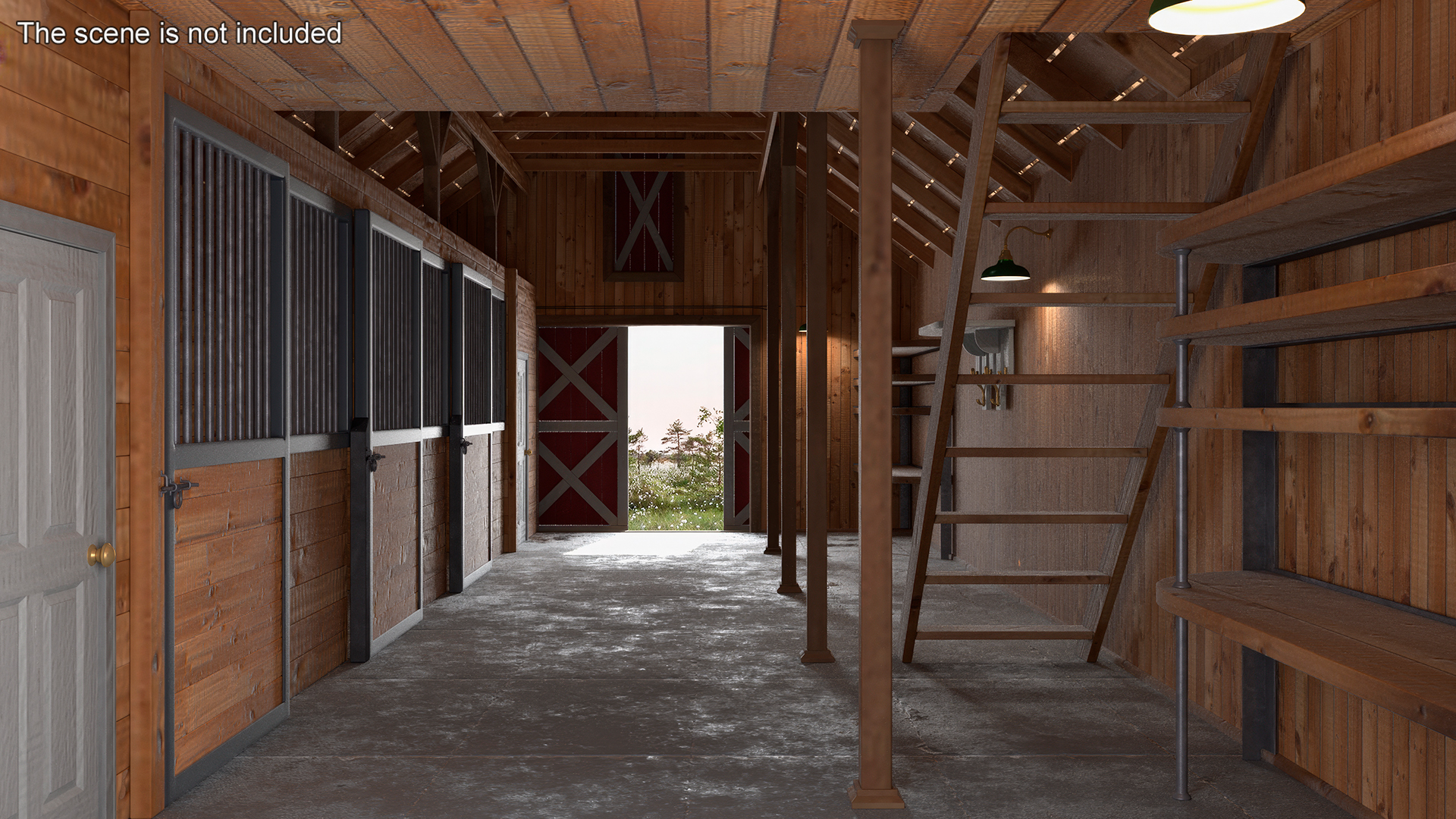 Barn Silo Red Old 3D