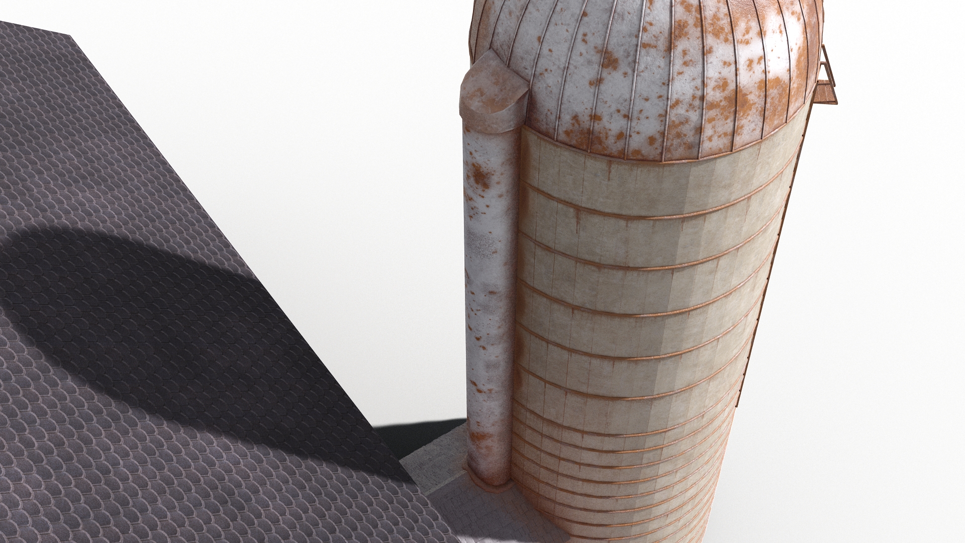 Barn Silo Red Old 3D