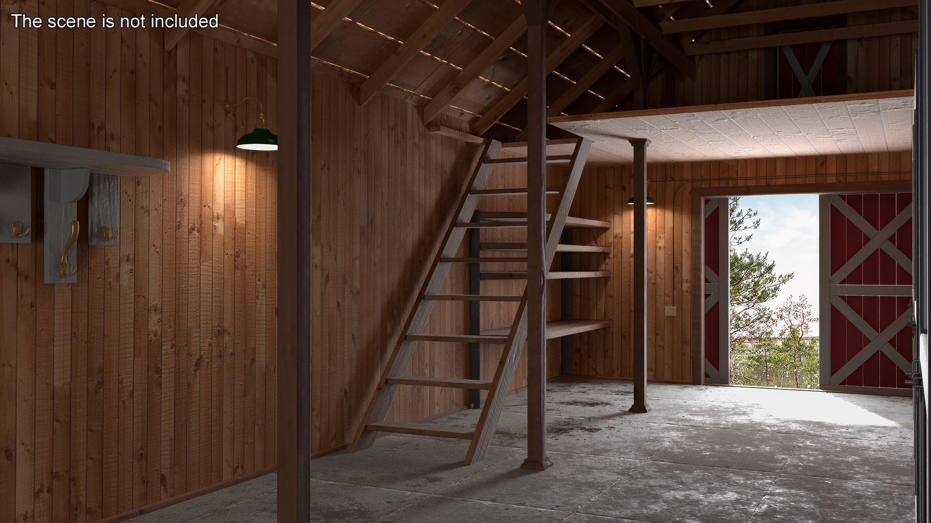 Barn Silo Red Old 3D