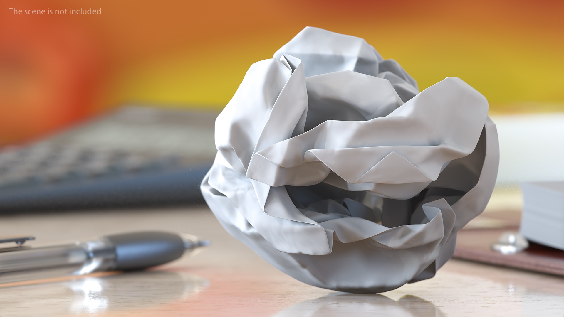 Crumpled Paper Ball 3D model