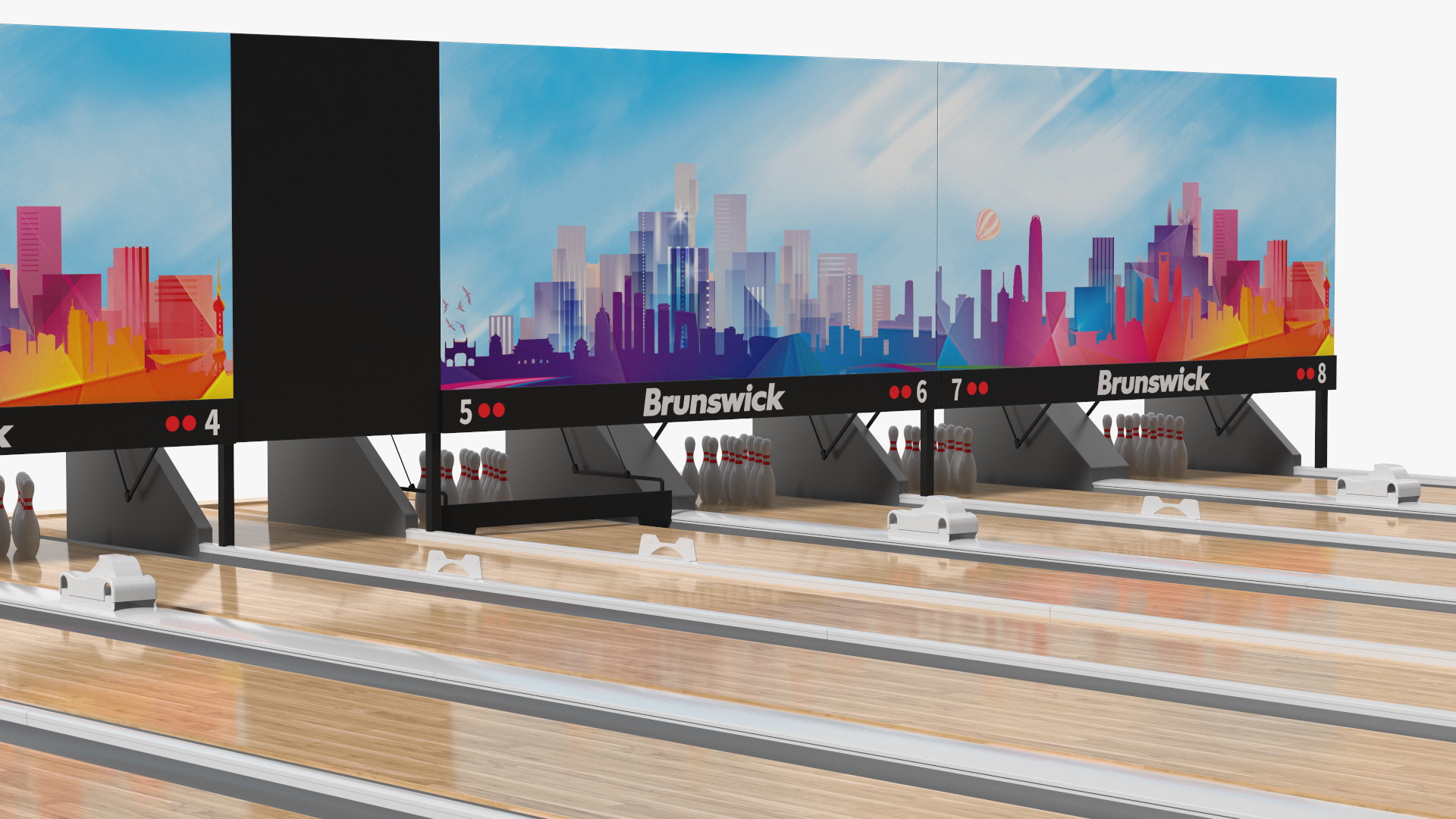 3D Bowling Alley Lane model