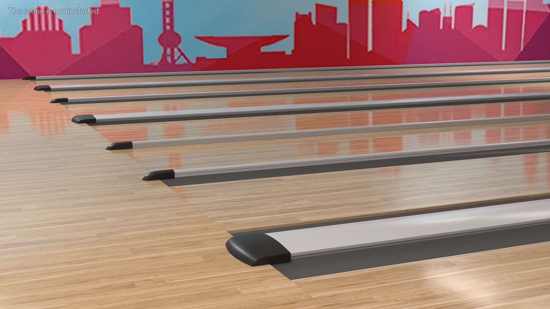 3D Bowling Alley Lane model