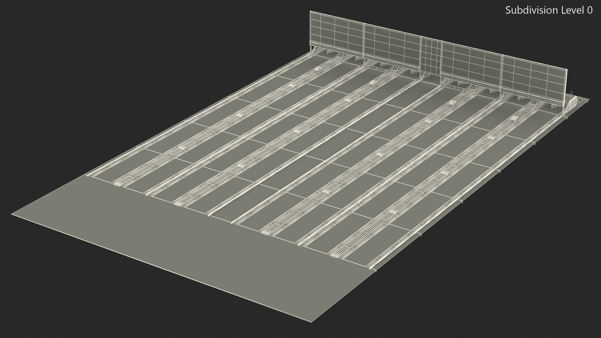 3D Bowling Alley Lane model