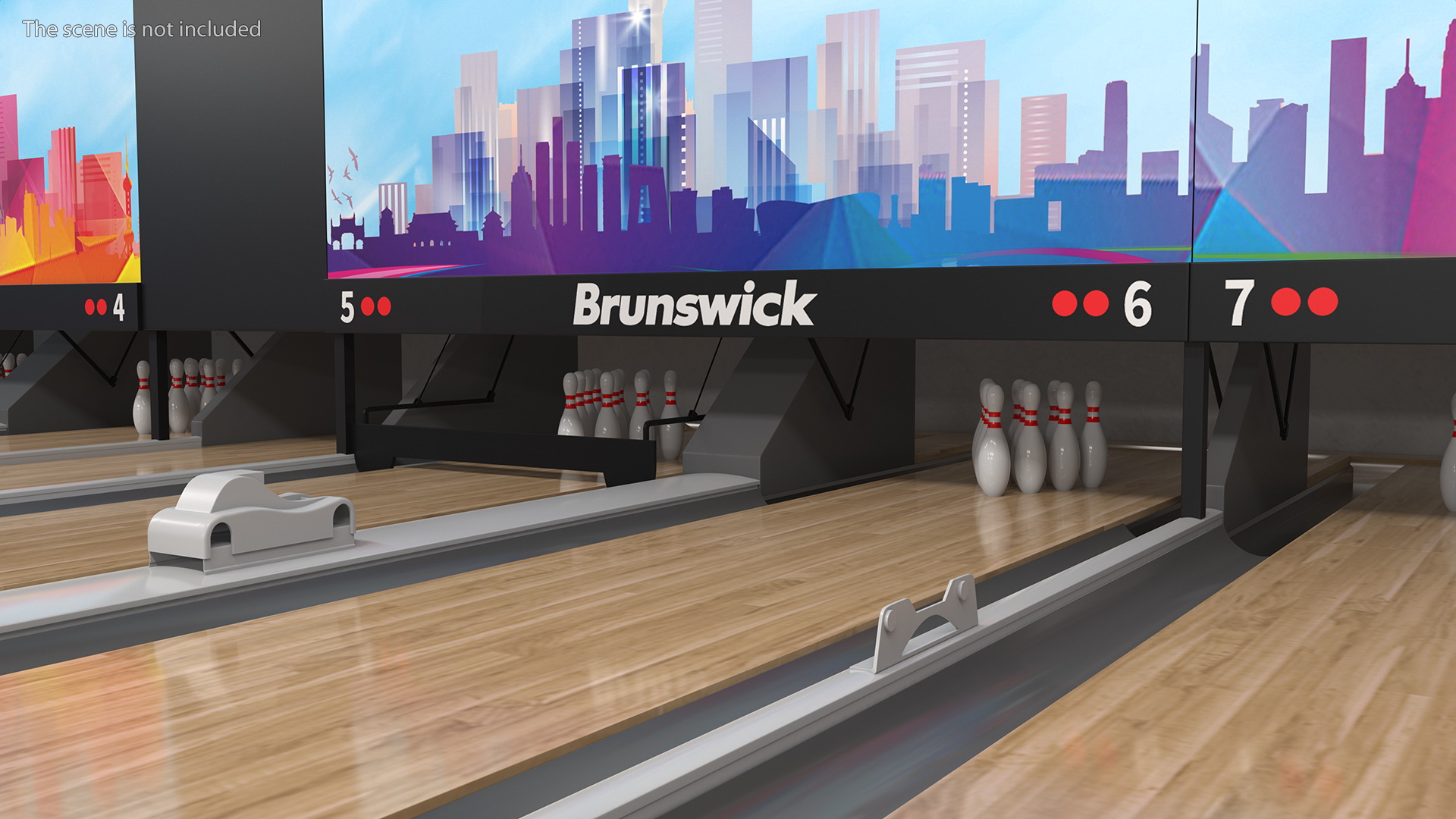 3D Bowling Alley Lane model
