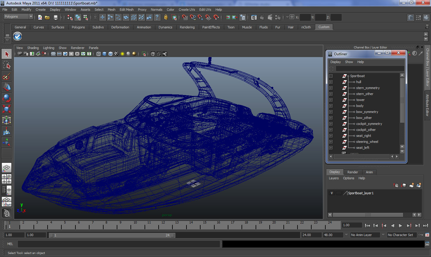 3D model Sportboat Yamaha 242 Limited S
