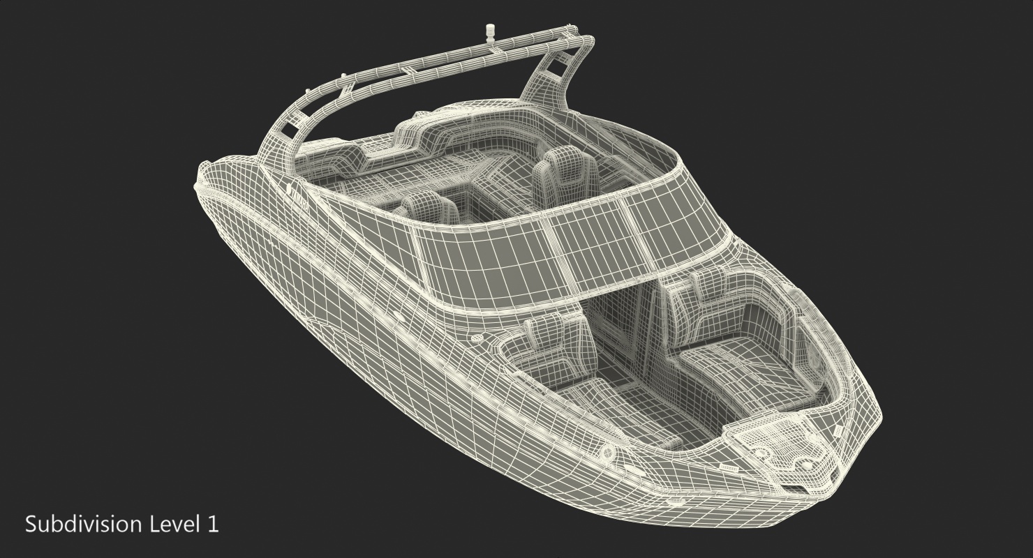3D model Sportboat Yamaha 242 Limited S