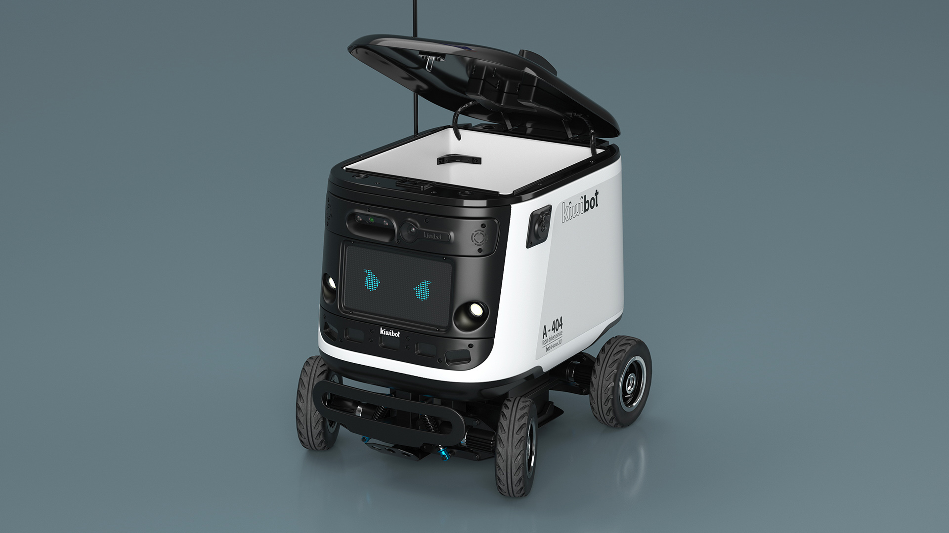 3D model White Delivery Robot Kiwibot Rigged