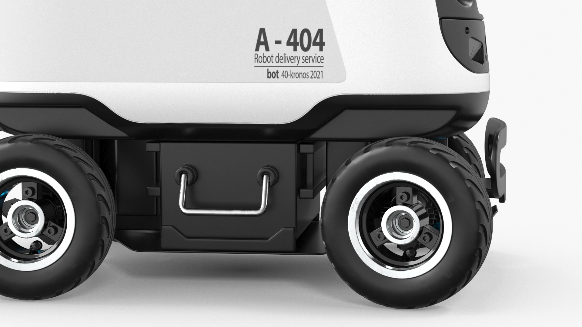 3D model White Delivery Robot Kiwibot Rigged