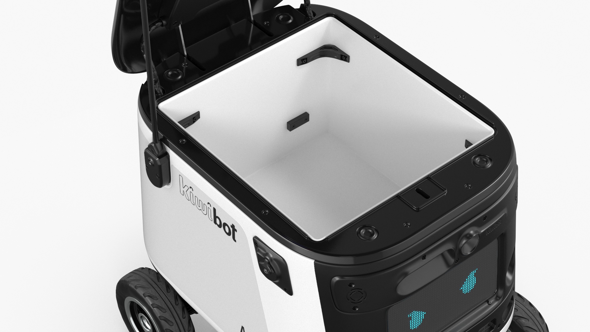 3D model White Delivery Robot Kiwibot Rigged