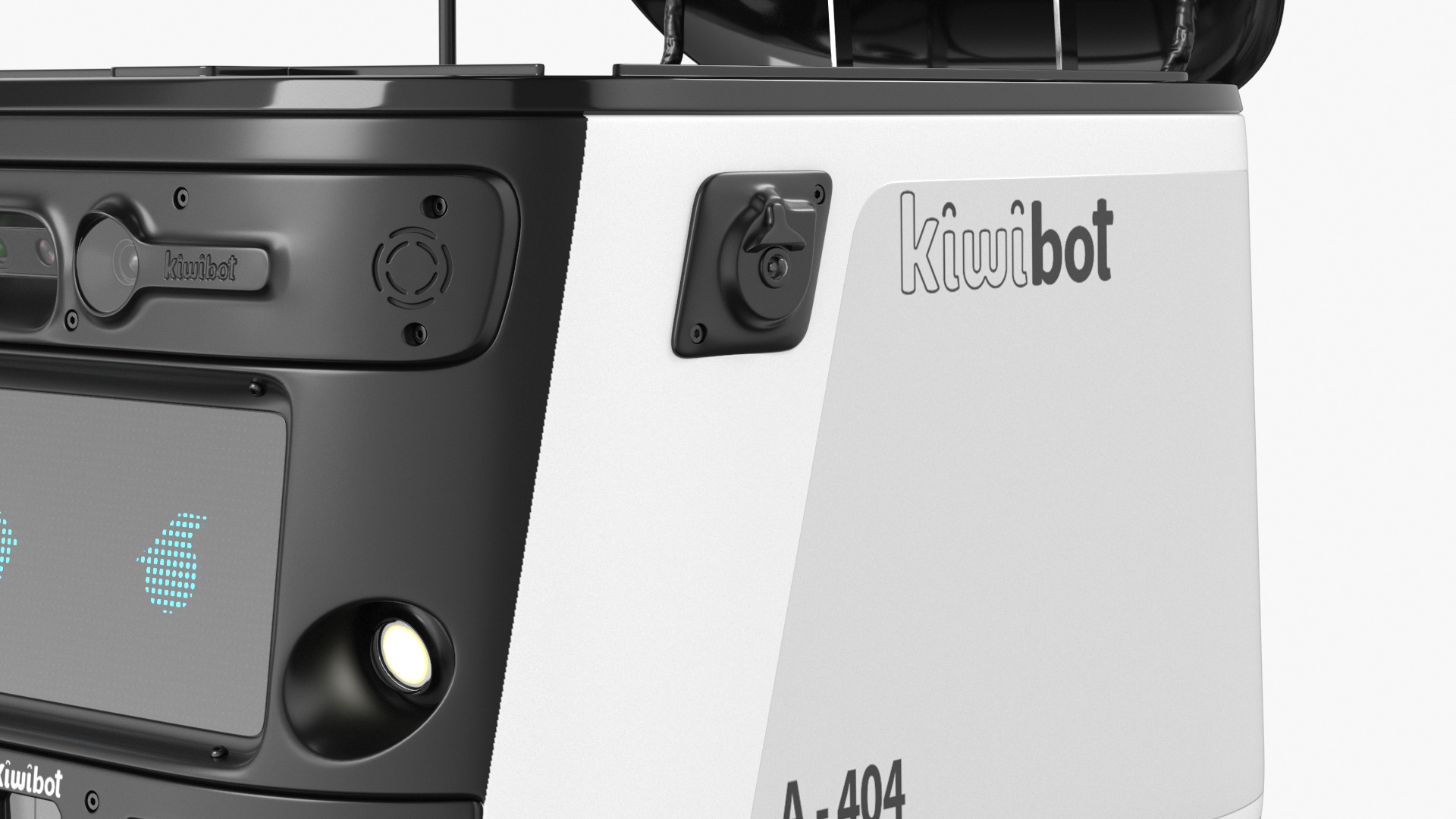 3D model White Delivery Robot Kiwibot Rigged
