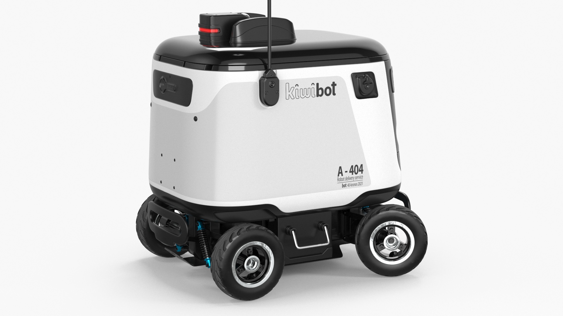 3D model White Delivery Robot Kiwibot Rigged
