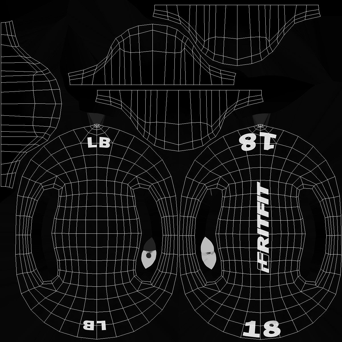 3D Medicine Dual Grip Ball 18LB model