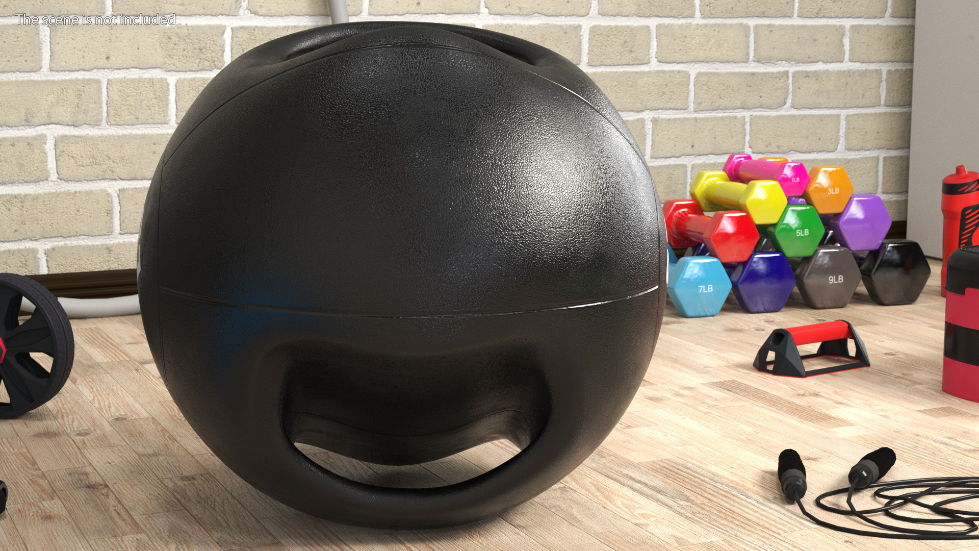 3D Medicine Dual Grip Ball 18LB model