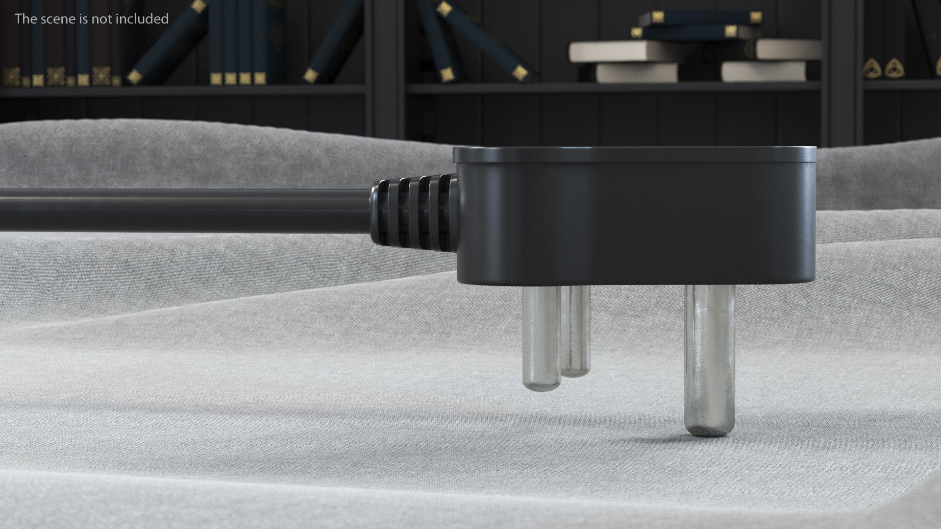 3D model Type D Electric Plug Grounded Rigged for Cinema 4D