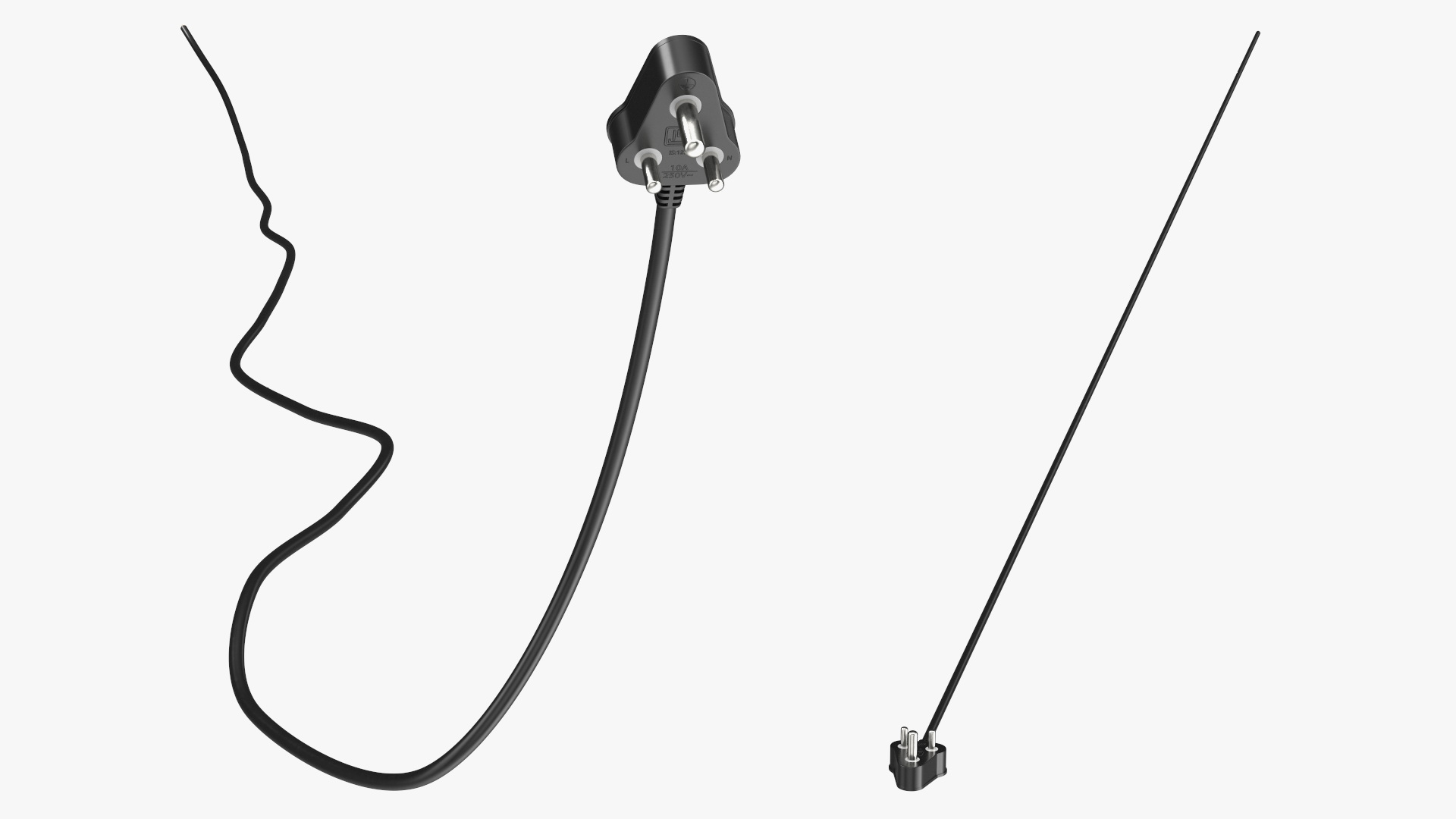 3D model Type D Electric Plug Grounded Rigged for Cinema 4D