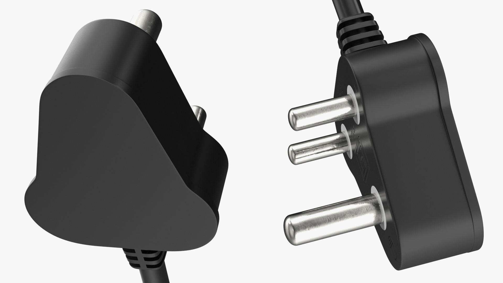 3D model Type D Electric Plug Grounded Rigged for Cinema 4D