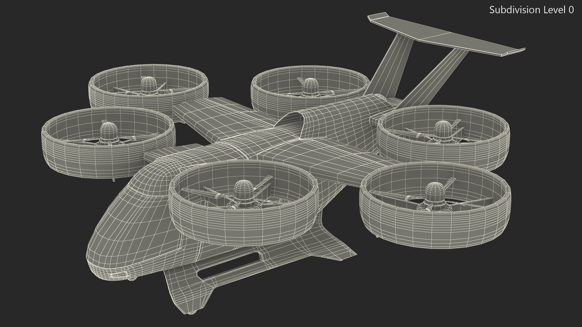 3D Flying Taxi Bell Nexus Rigged for Maya model