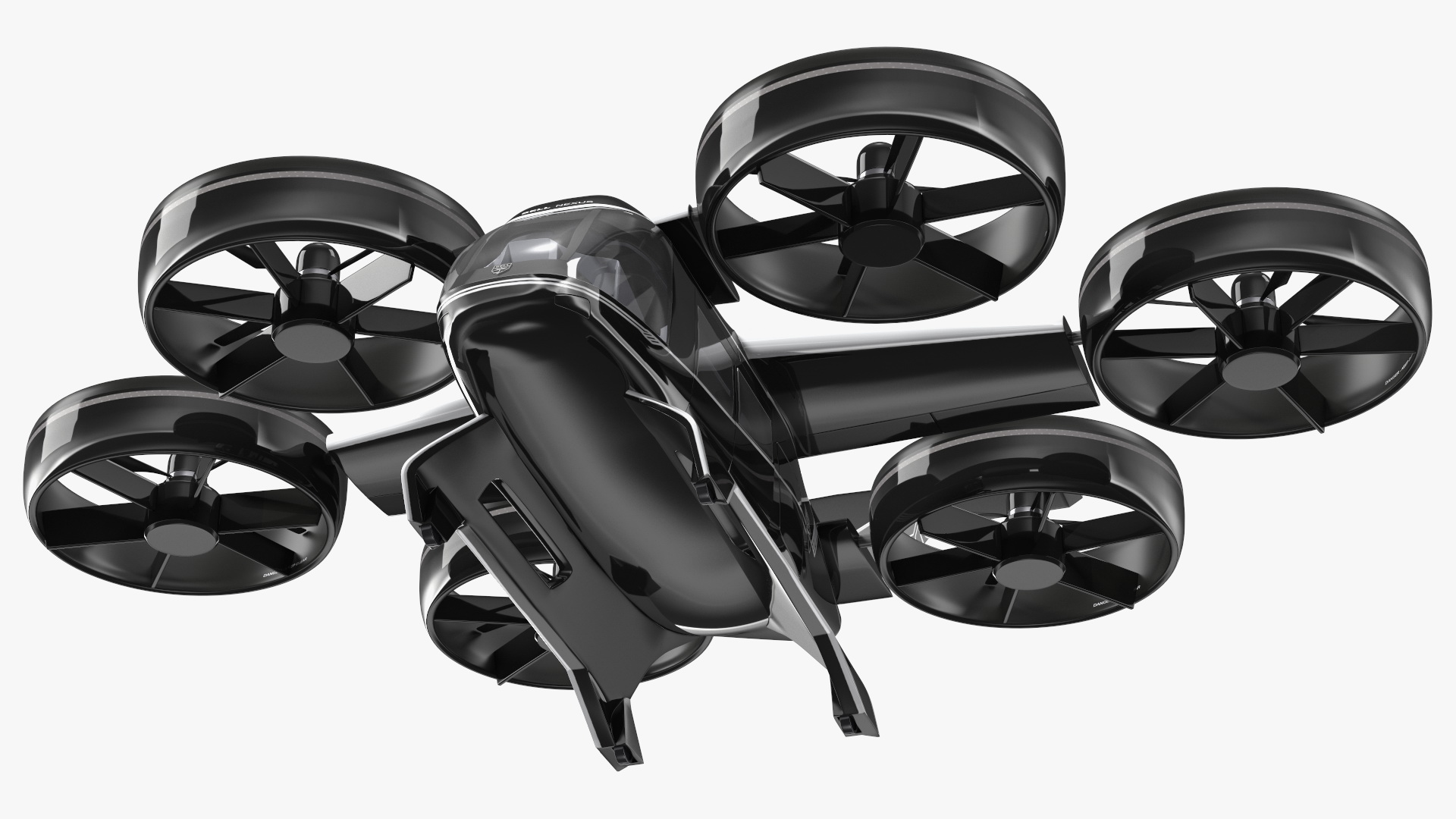 3D Flying Taxi Bell Nexus Rigged for Maya model