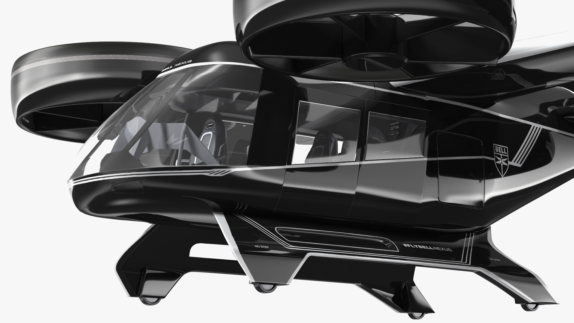 3D Flying Taxi Bell Nexus Rigged for Maya model