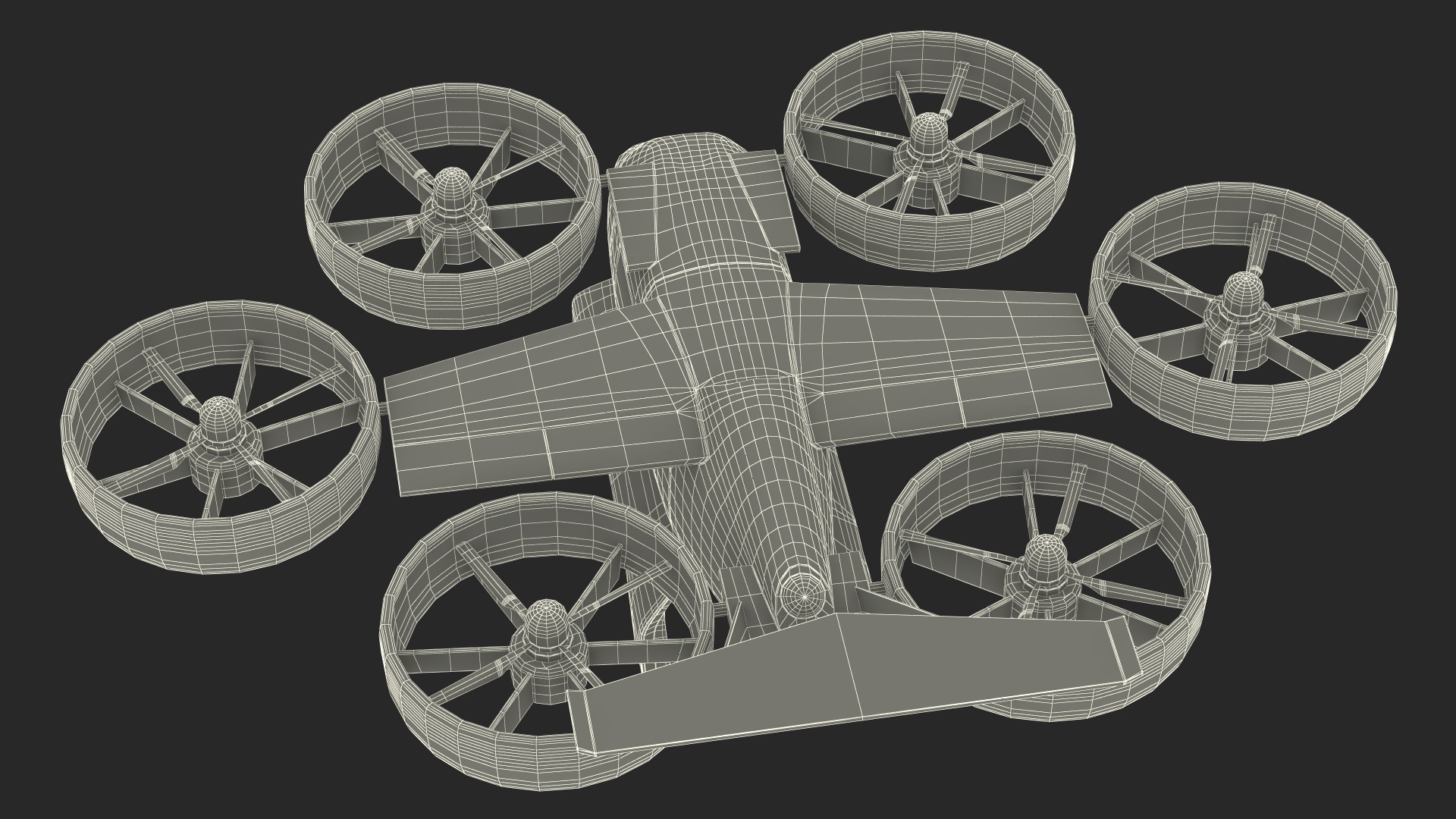 3D Flying Taxi Bell Nexus Rigged for Maya model