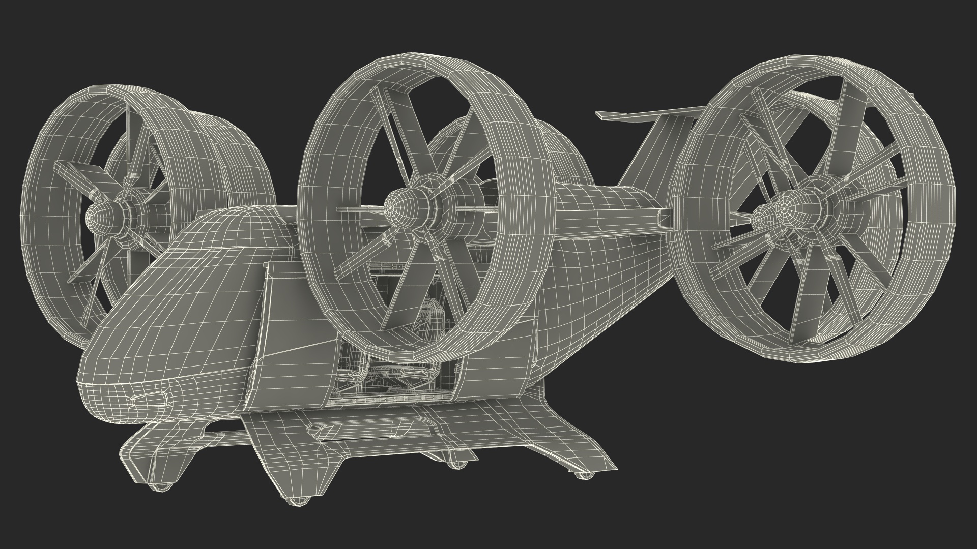 3D Flying Taxi Bell Nexus Rigged for Maya model