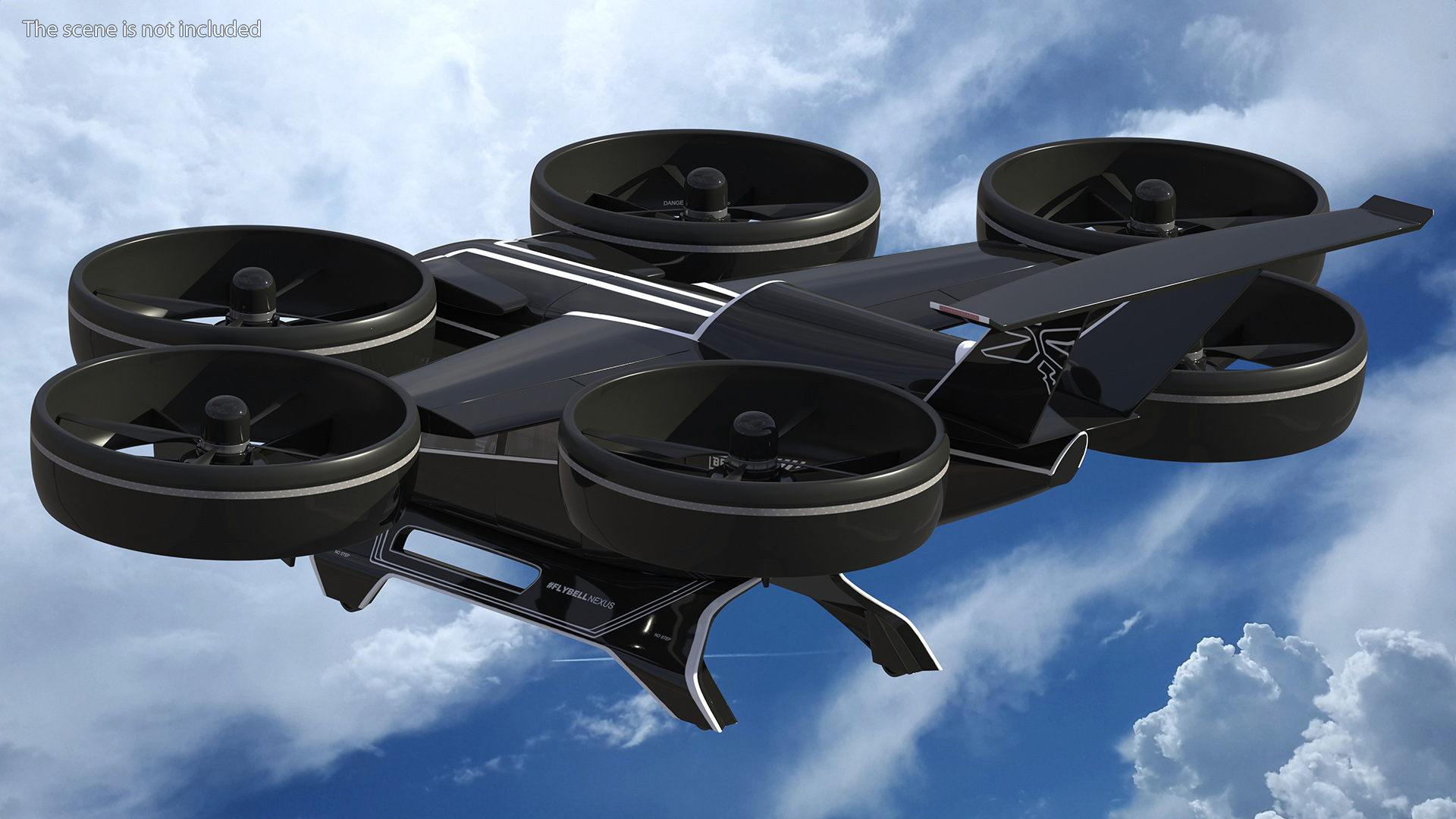3D Flying Taxi Bell Nexus Rigged for Maya model
