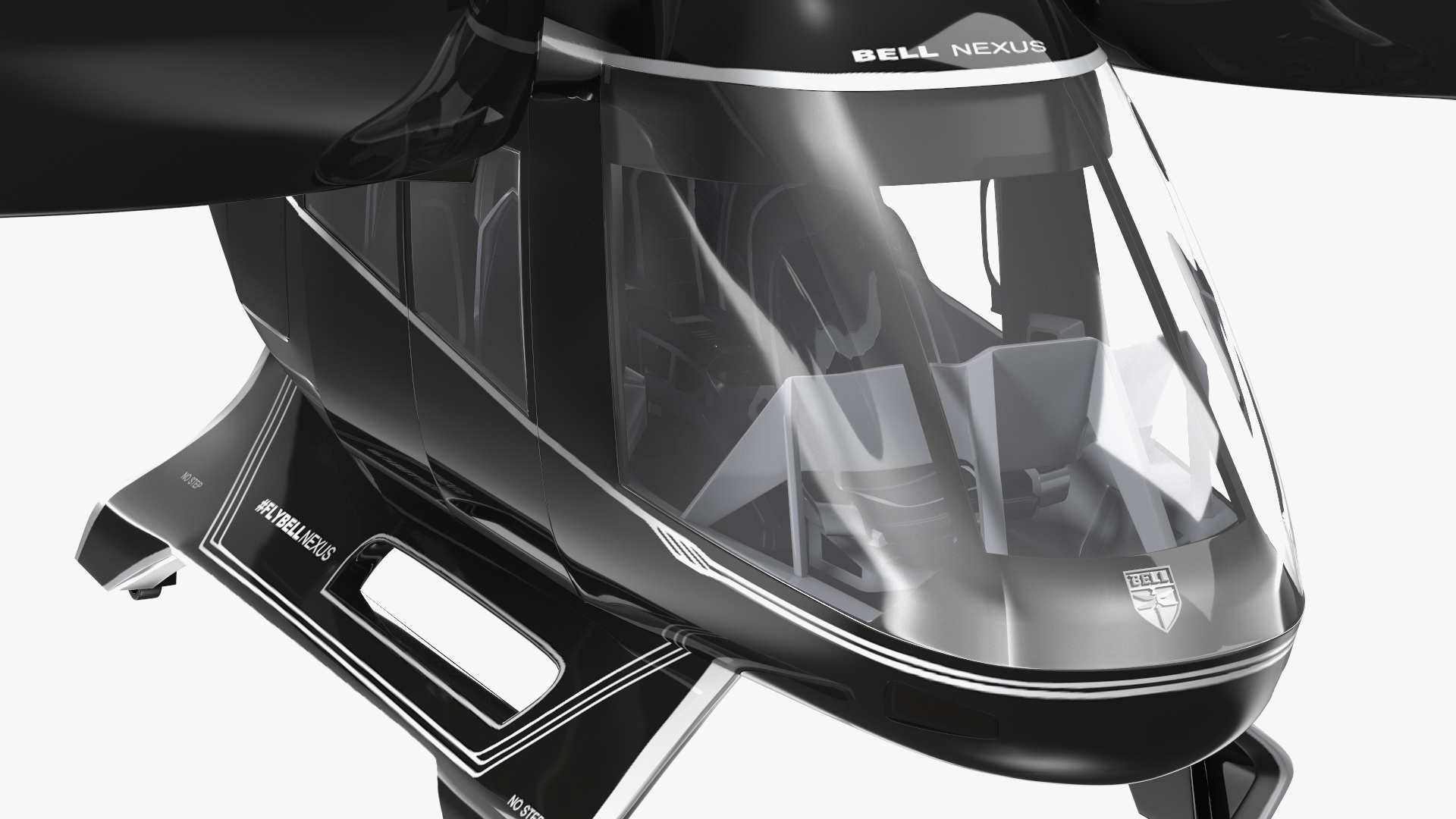 3D Flying Taxi Bell Nexus Rigged for Maya model