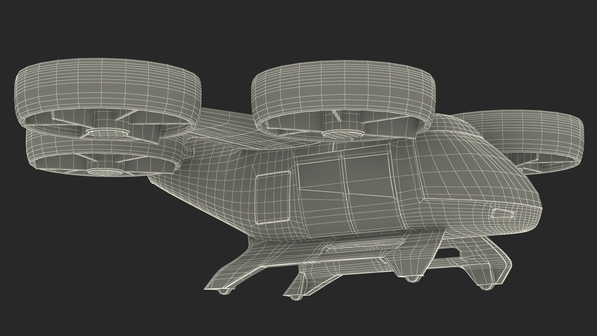 3D Flying Taxi Bell Nexus Rigged for Maya model