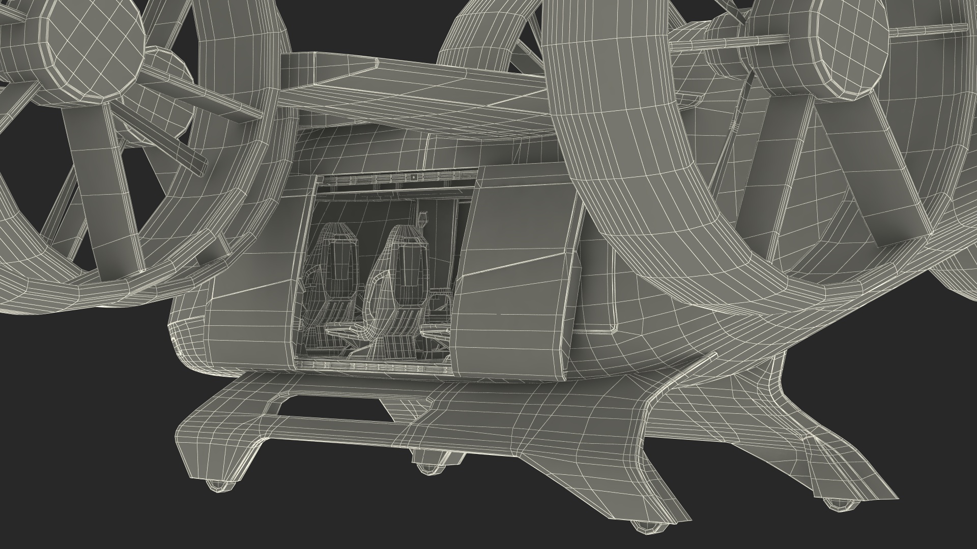 3D Flying Taxi Bell Nexus Rigged for Maya model