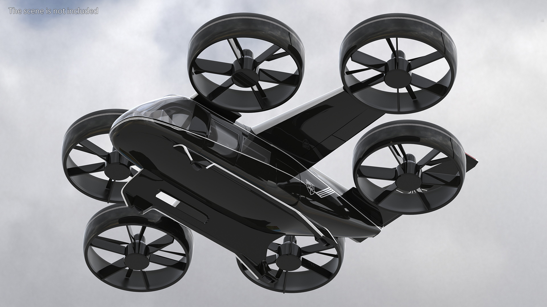 3D Flying Taxi Bell Nexus Rigged for Maya model