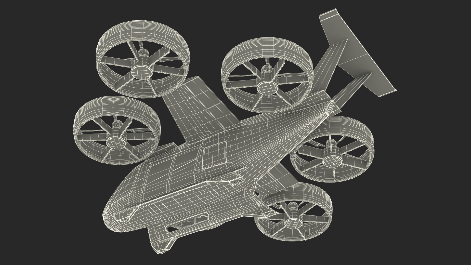 3D Flying Taxi Bell Nexus Rigged for Maya model