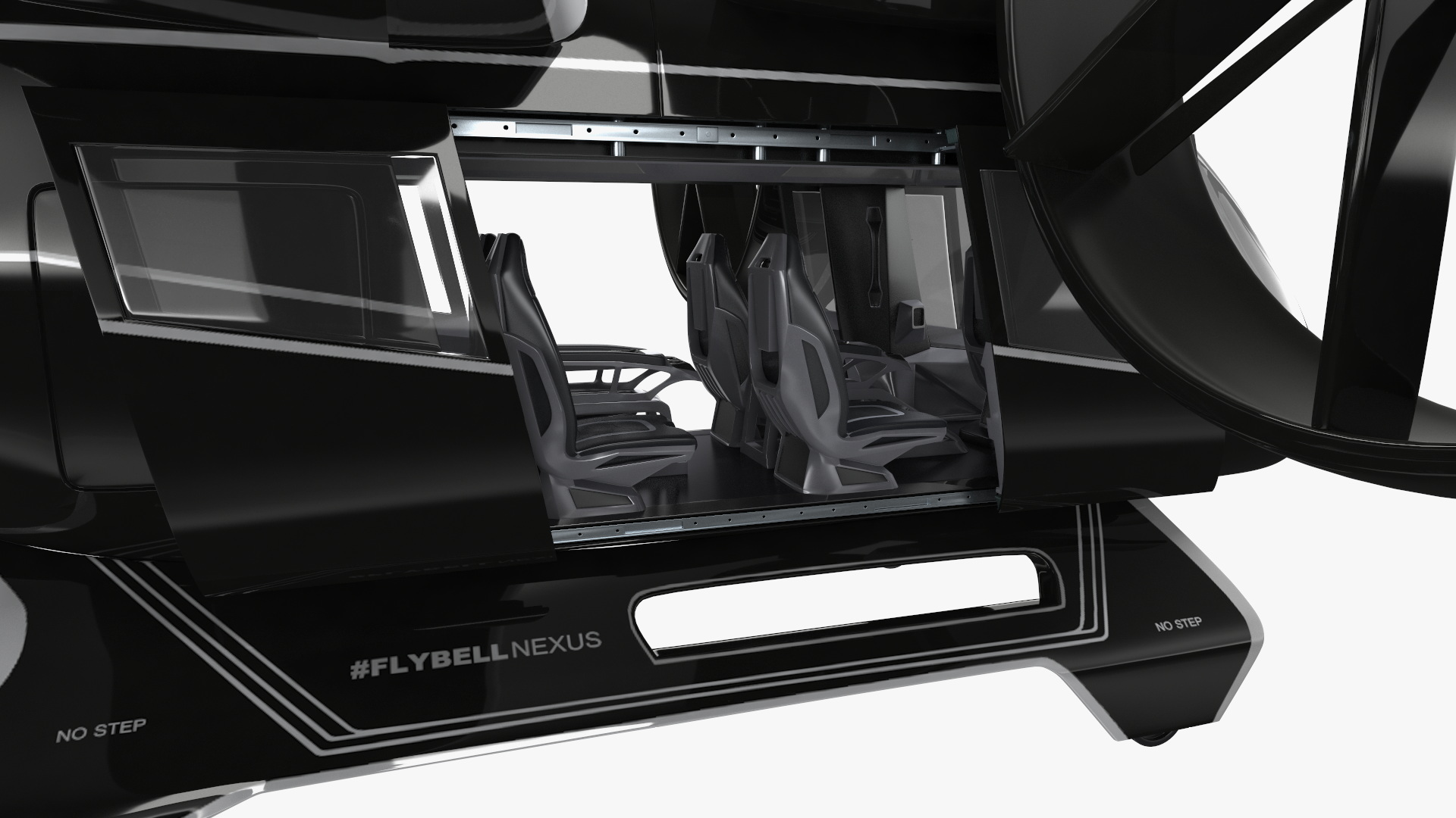 3D Flying Taxi Bell Nexus Rigged for Maya model
