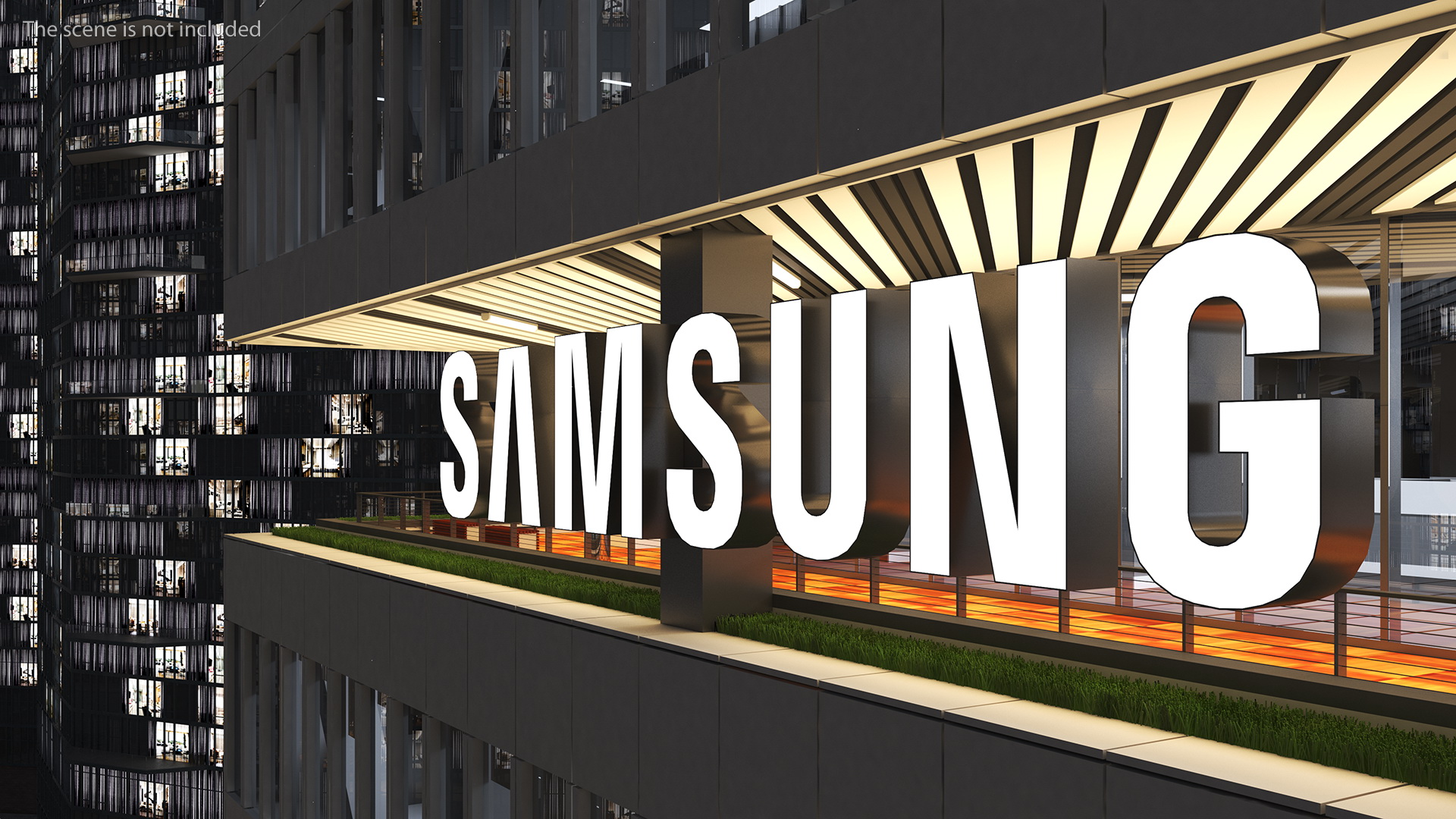 Samsung Office Night Glow Fur 3D model