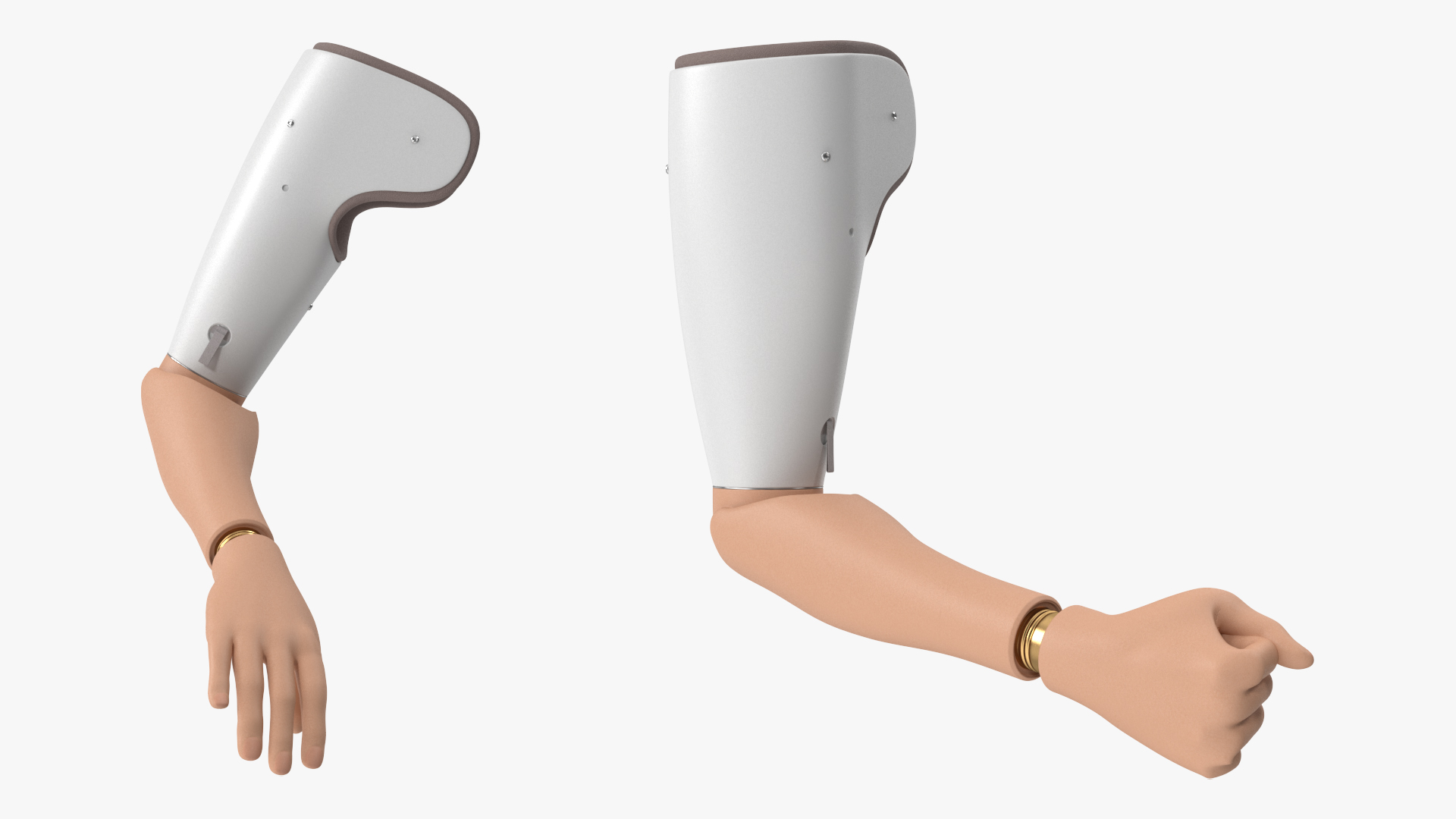 3D model Detailed Prosthetic Arm Rigged