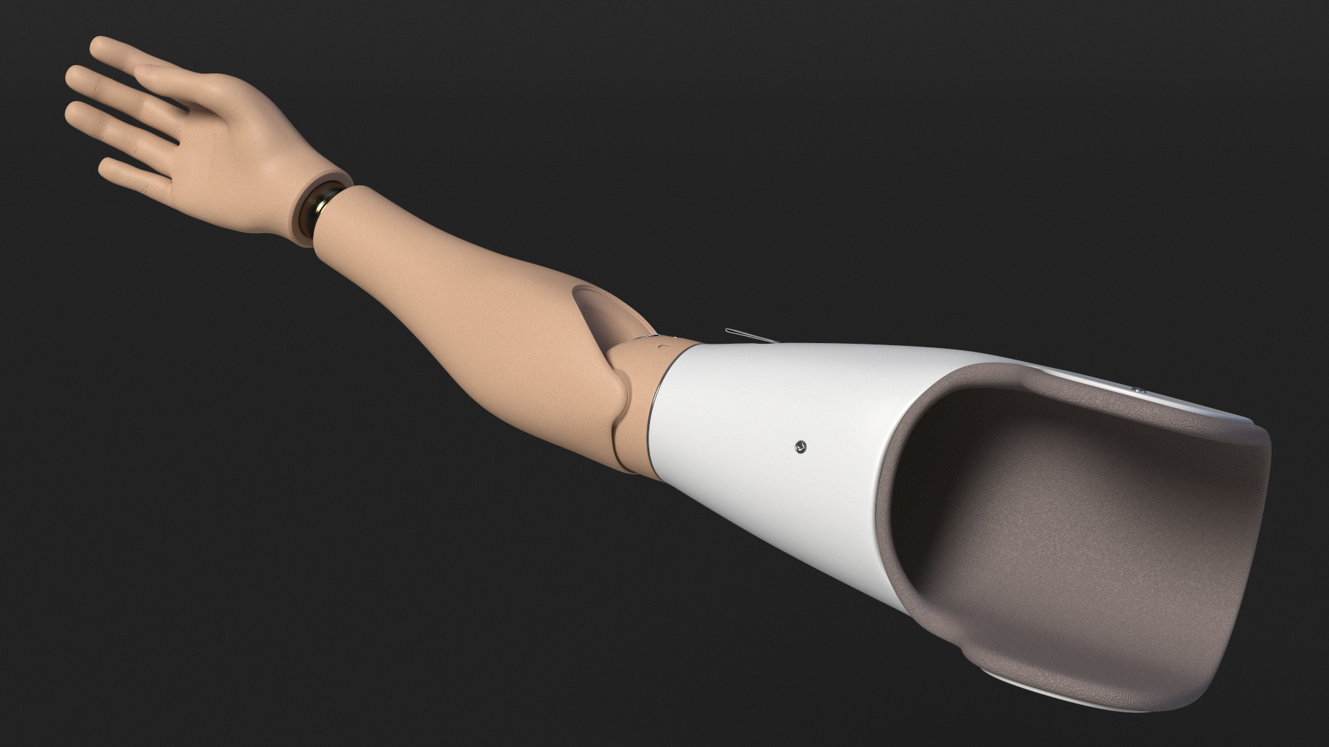 3D model Detailed Prosthetic Arm Rigged