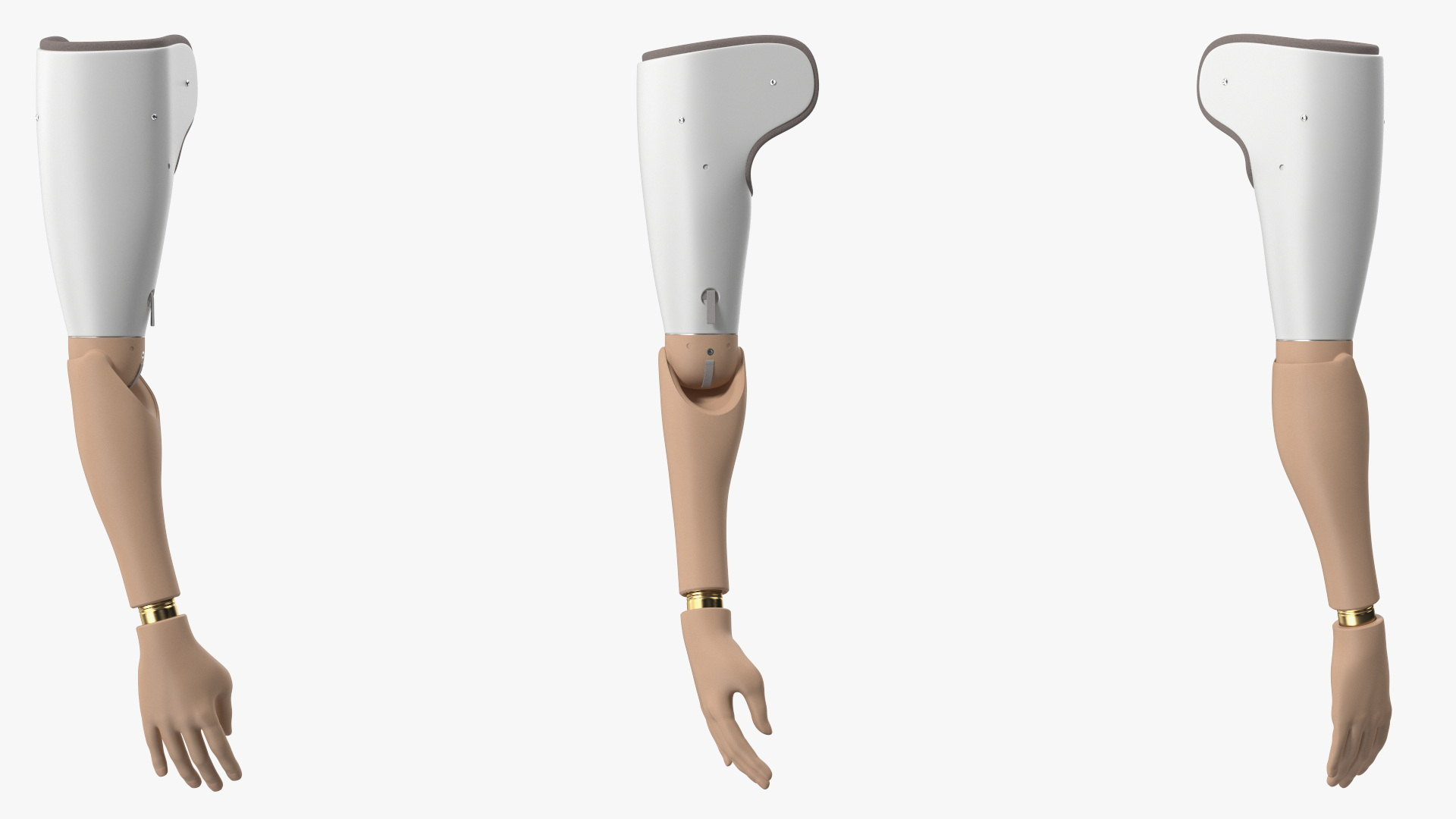 3D model Detailed Prosthetic Arm Rigged