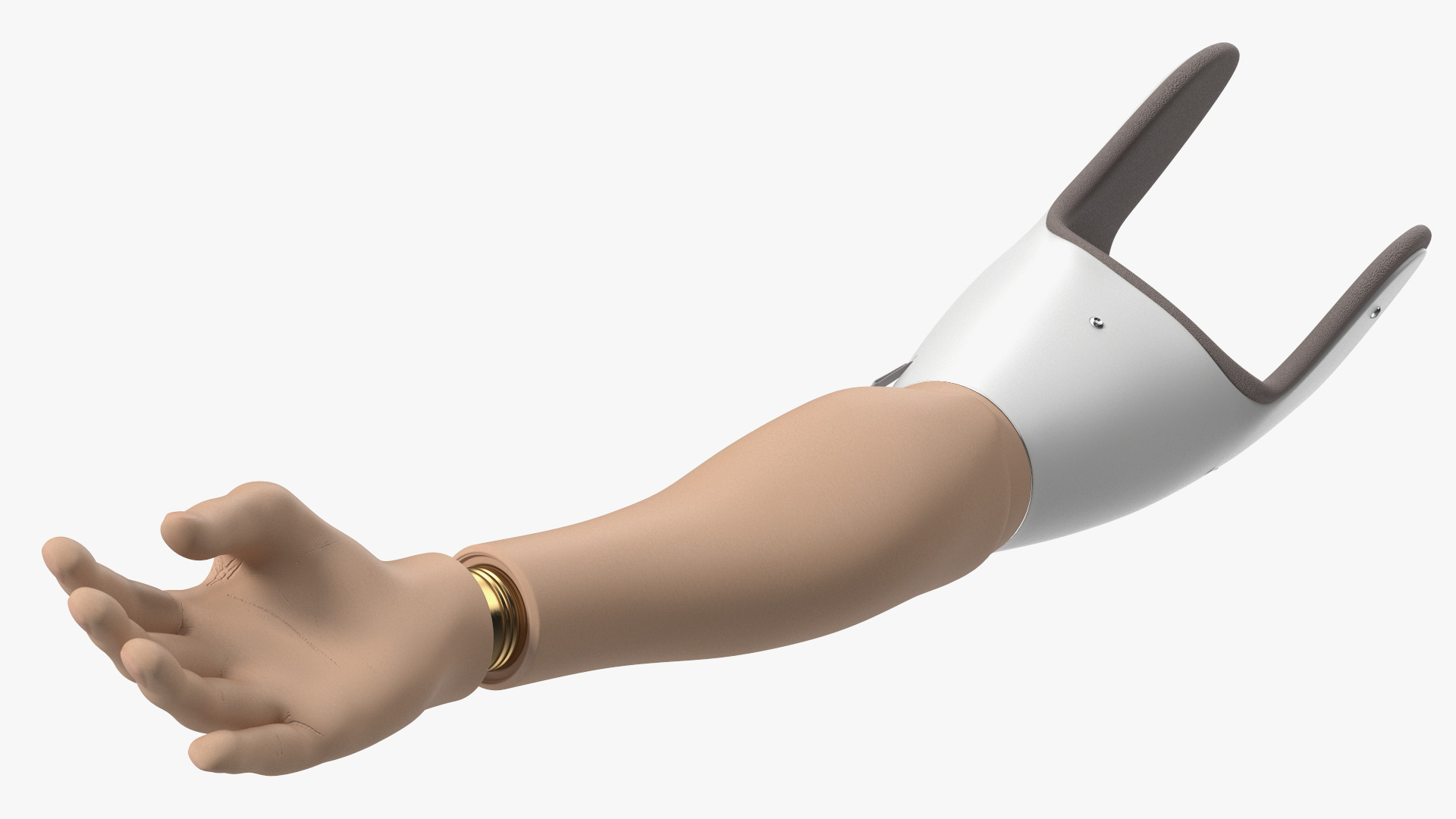 3D model Detailed Prosthetic Arm Rigged