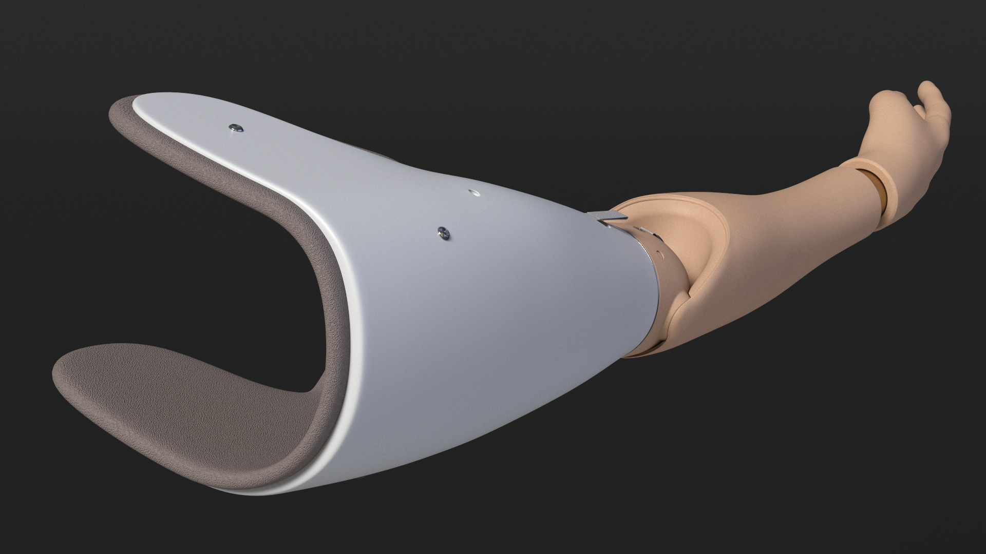 3D model Detailed Prosthetic Arm Rigged