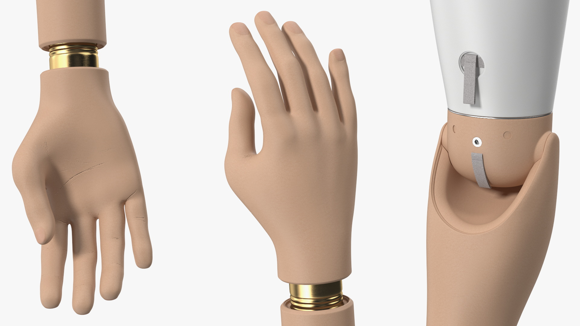 3D model Detailed Prosthetic Arm Rigged