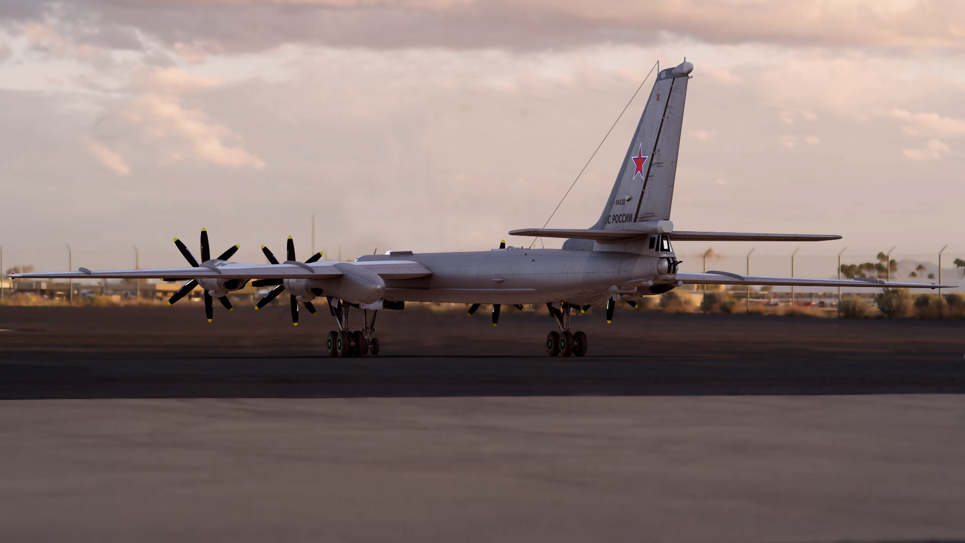 3D Strategic Missile Carrier Tu-95MC Bear Simple Interior Rigged