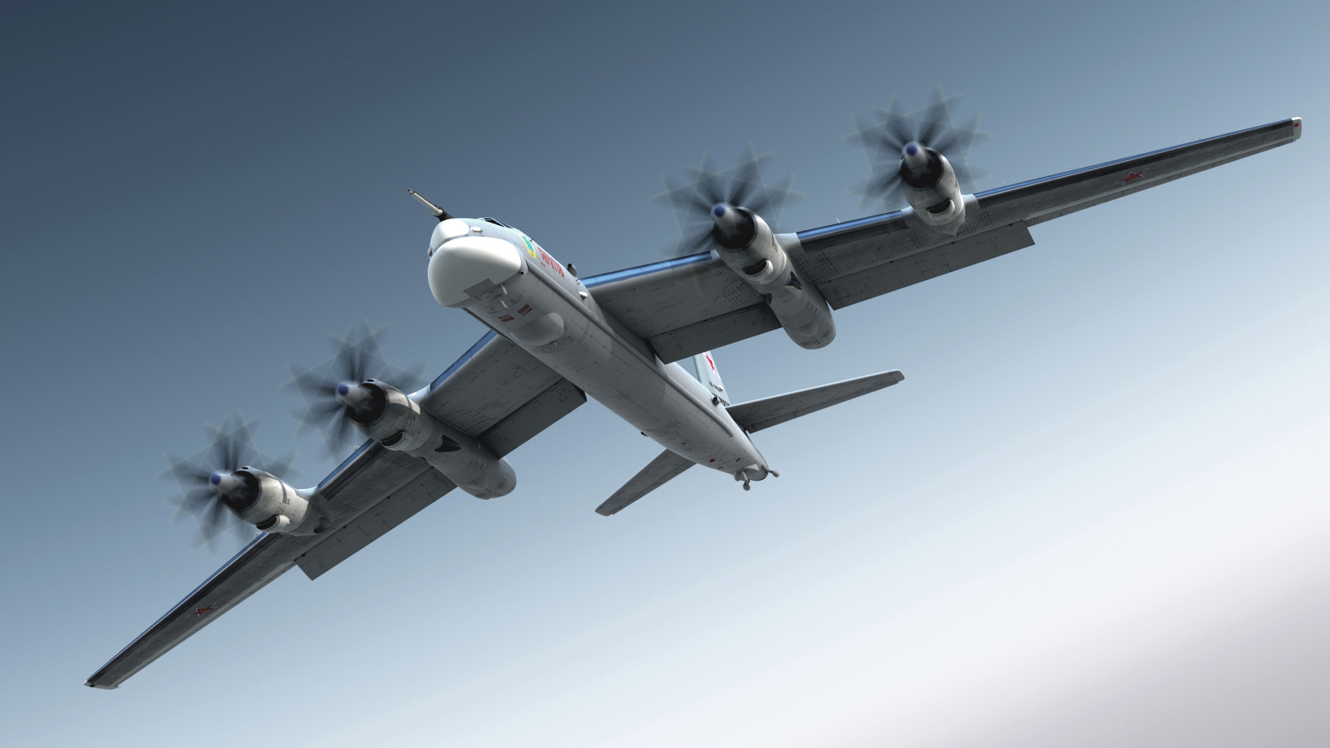 3D Strategic Missile Carrier Tu-95MC Bear Simple Interior Rigged