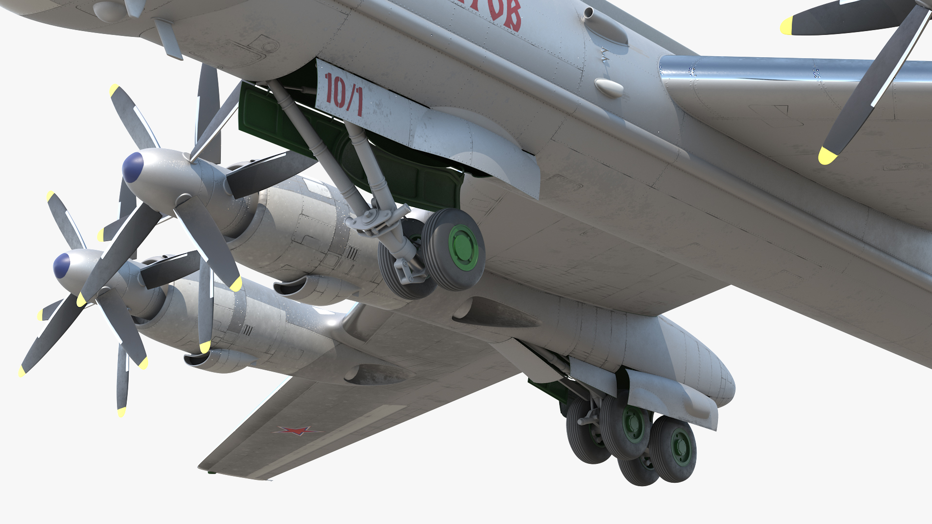 3D Strategic Missile Carrier Tu-95MC Bear Simple Interior Rigged